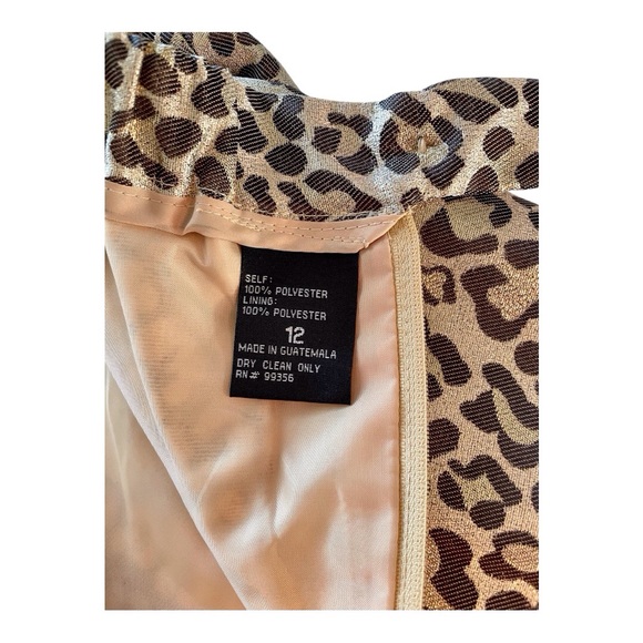 Women's Animal Print Straight Pencil Skirt, 12 - Picture 4 of 6